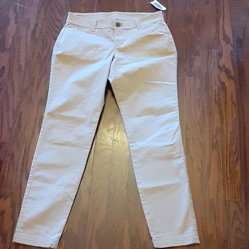 Old Navy Cream Skinny Khaki stretch pants 4 pockets size 2 P NEW with tags …